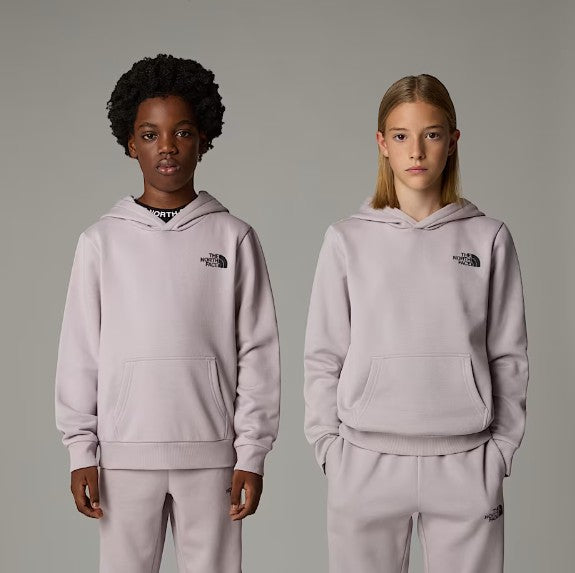 North Face Grey Hooded Sweat with Classic Logo | Casa Childrenswear