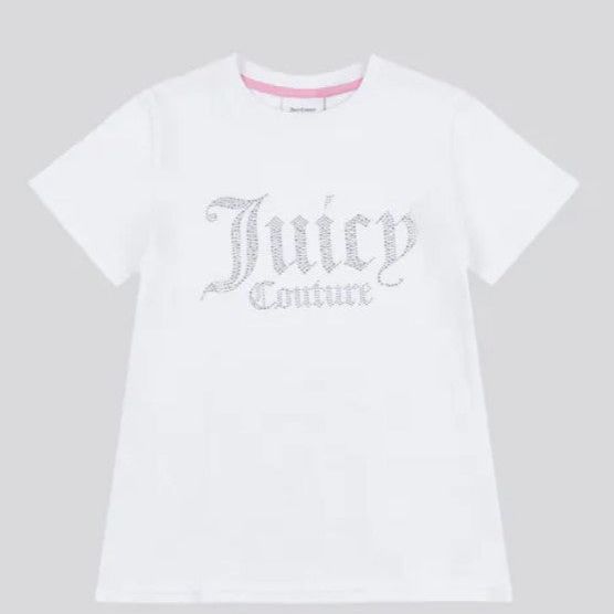 Diamonte Fitted White Tee