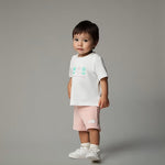 North Face Baby White/Moss Logo Tee & Short Set | Casa Childrenswear