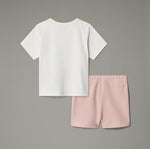 North Face Baby White/Moss Logo Tee & Short Set | Casa Childrenswear