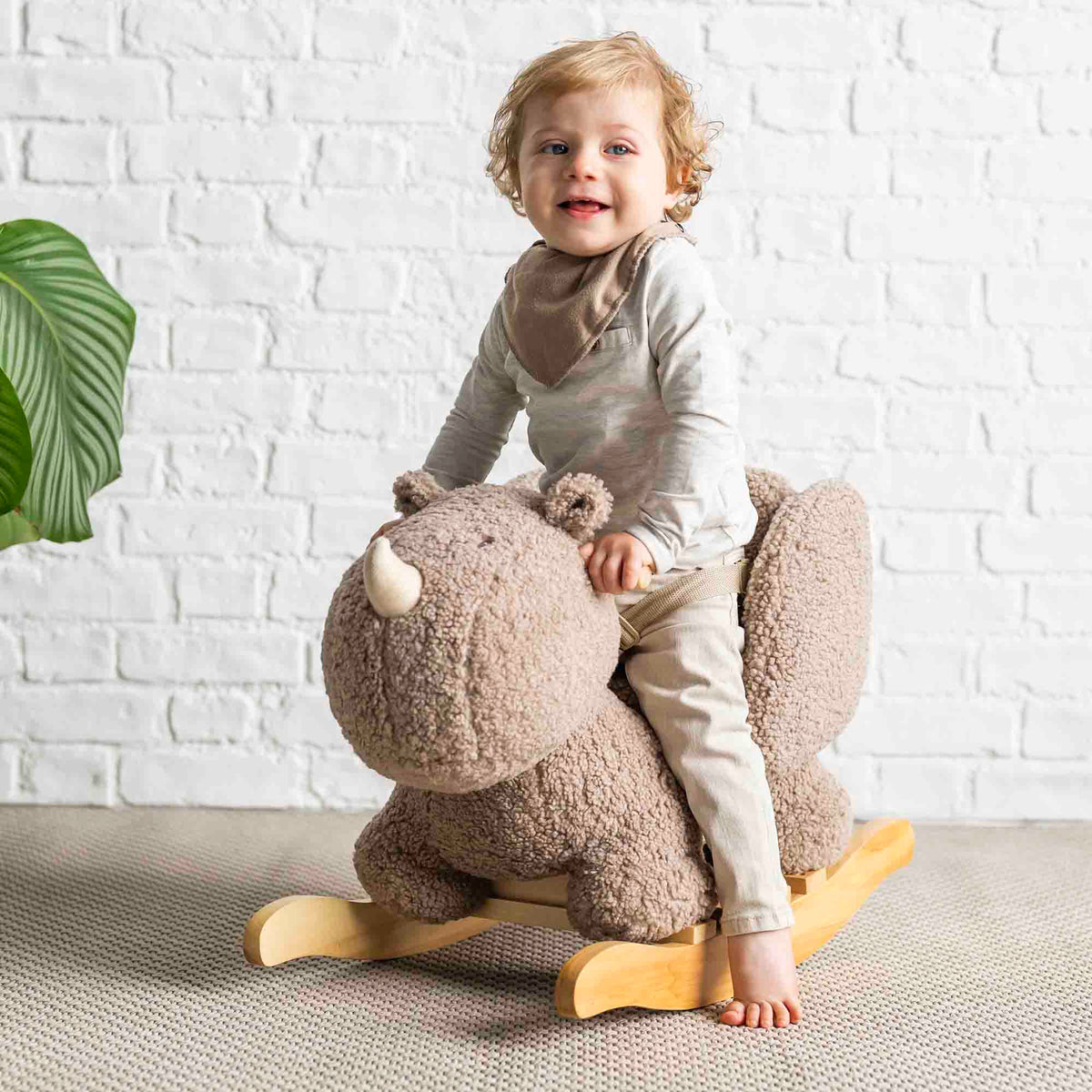 Nattou Rocker Rhino Taupe | Casa Childrenswear