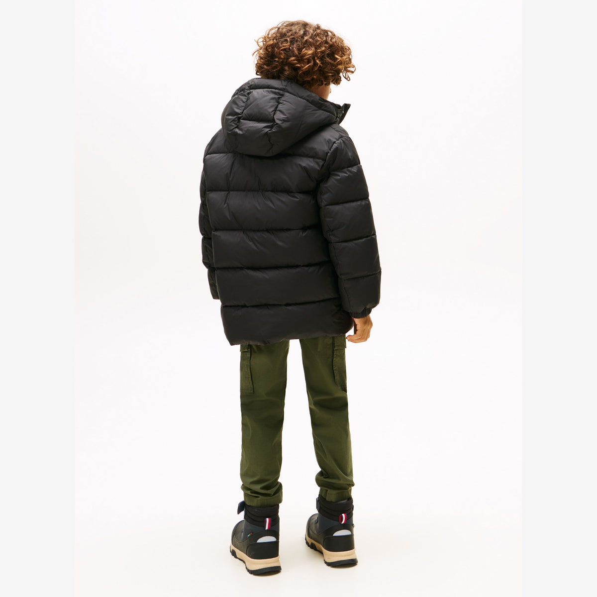 Tommy Hilfiger Black Essential Padded Parka | Casa Childrenswear
