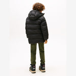Tommy Hilfiger Black Essential Padded Parka | Casa Childrenswear