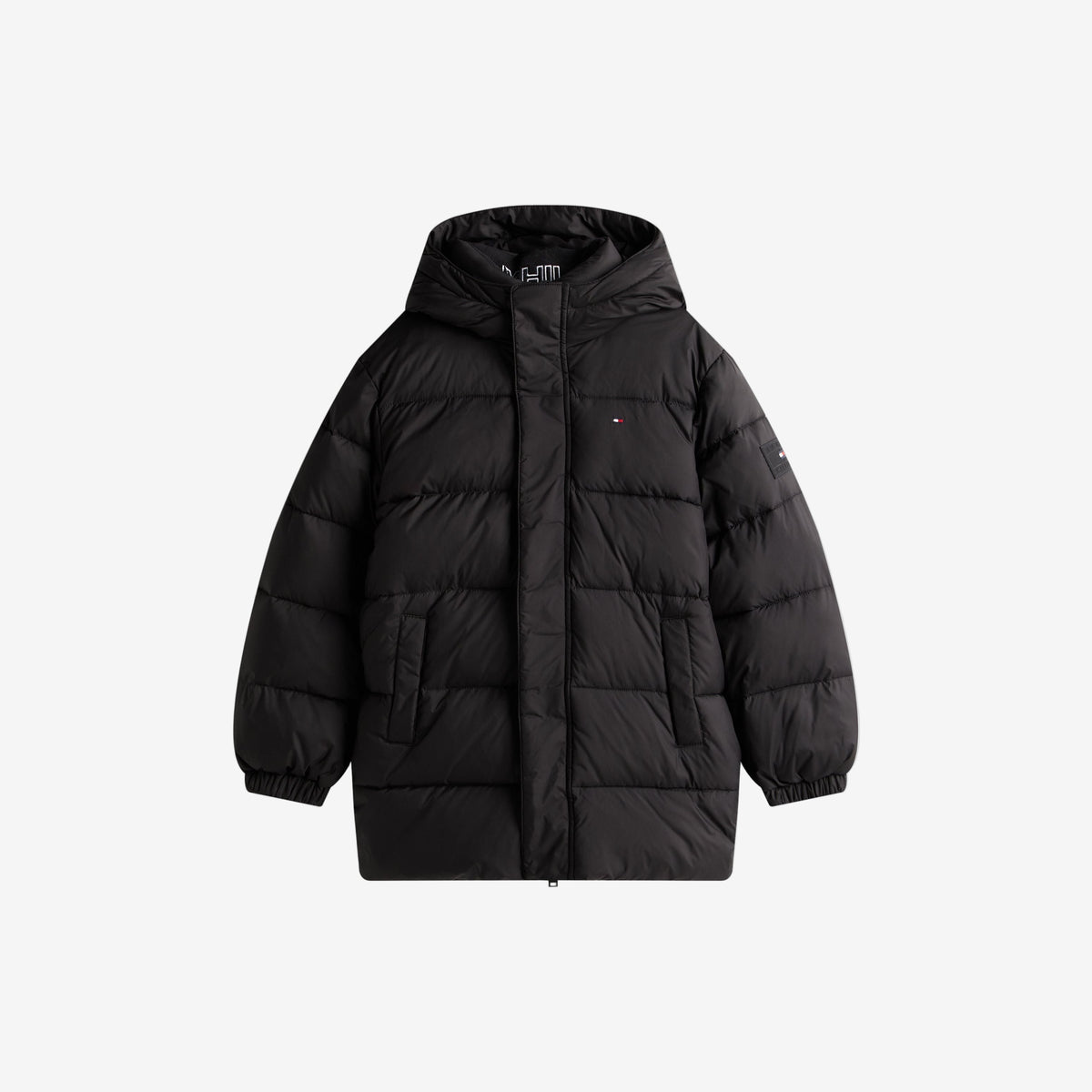 Tommy Hilfiger Black Essential Padded Parka | Casa Childrenswear