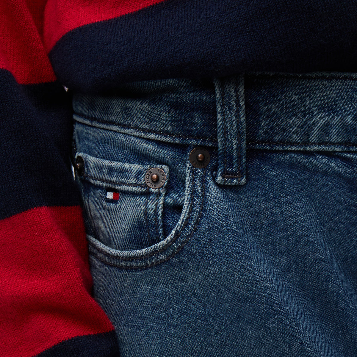 Tommy Hilfiger Boys Relaxed Fit Jeans - back view