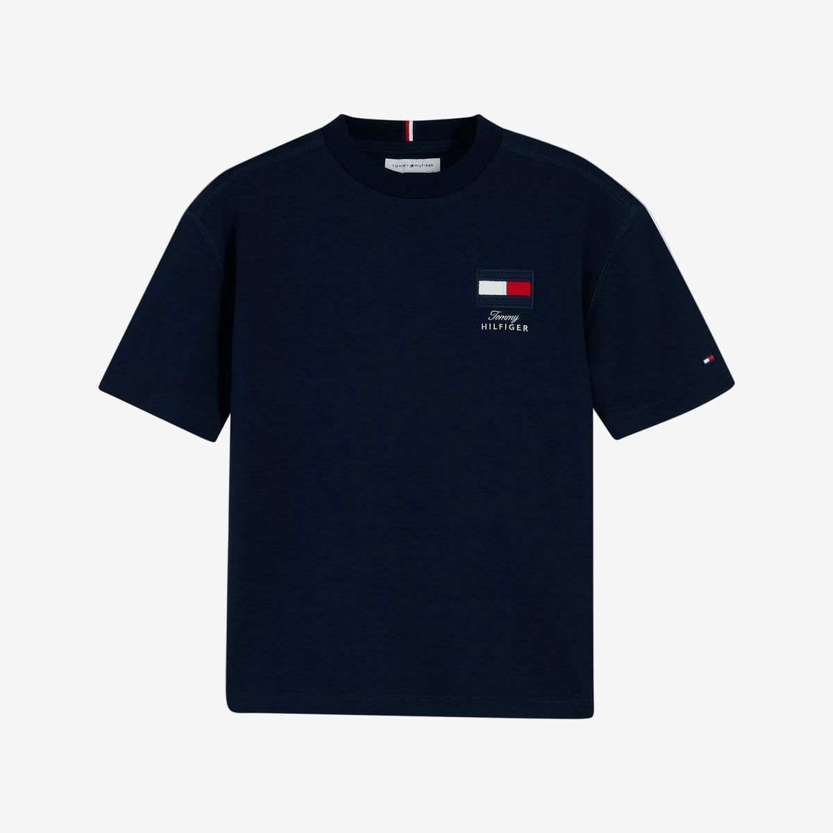 Tommy Hilfiger Boys Navy Graphic T-Shirt - front view
