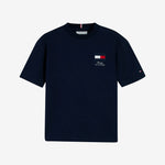 Tommy Hilfiger Boys Navy Graphic T-Shirt - front view