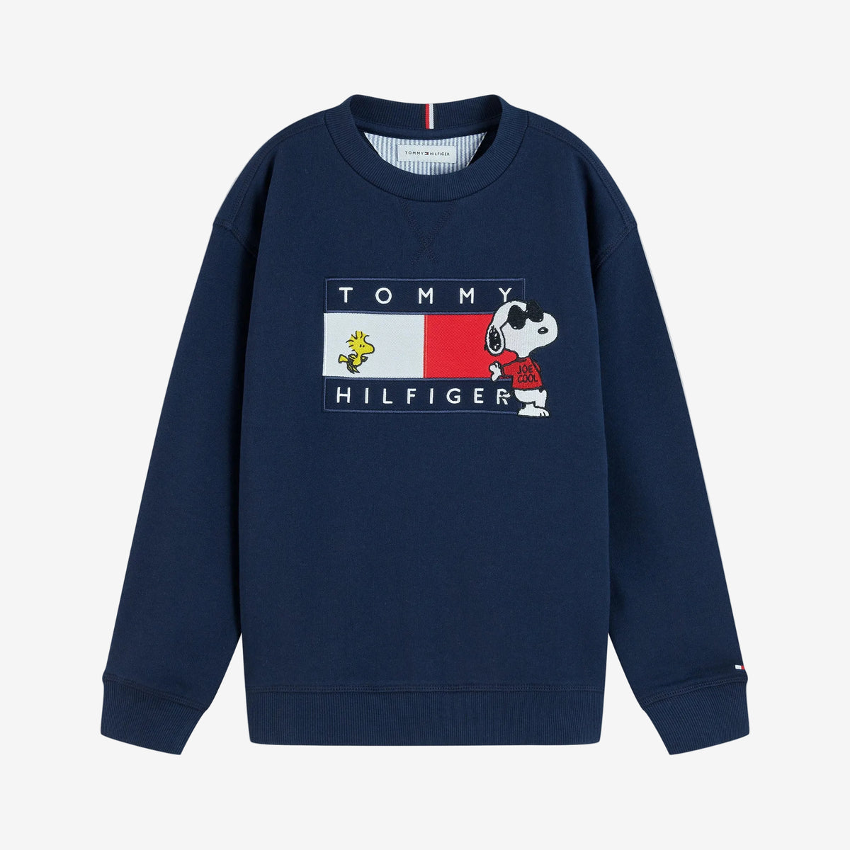 Tommy Hilfiger Baby Boys Navy Peanuts Crewneck - front view