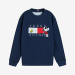 Tommy Hilfiger Baby Boys Navy Peanuts Crewneck - front view