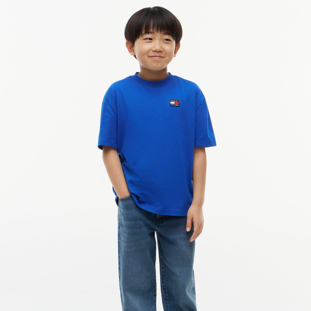 Tommy Hilfiger Boys Blue Flag T-Shirt - back view
