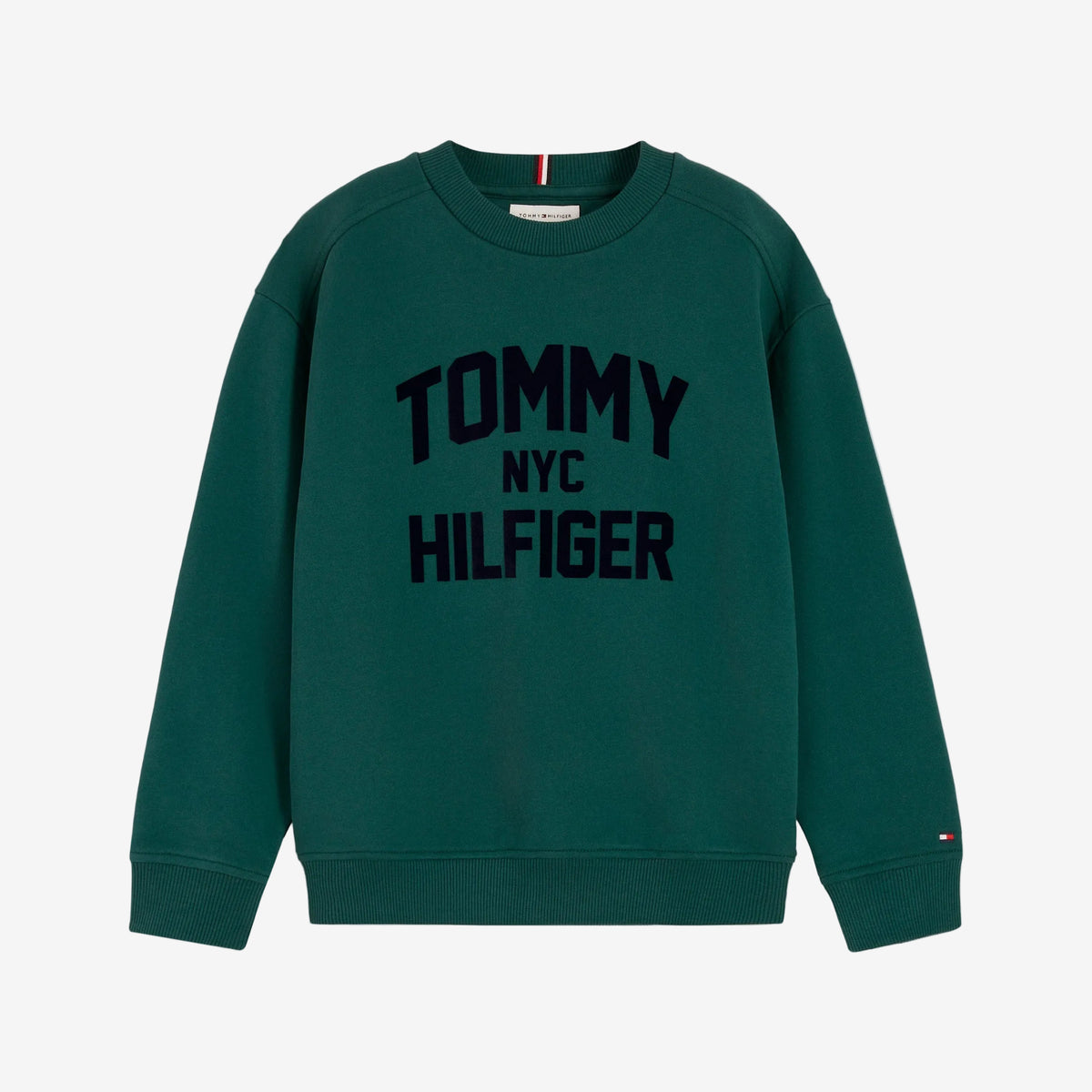 Tommy Hilfiger Boys Green Sweatshirt - front view