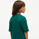 Tommy Hilfiger Boys Green T-Shirt - logo detail view