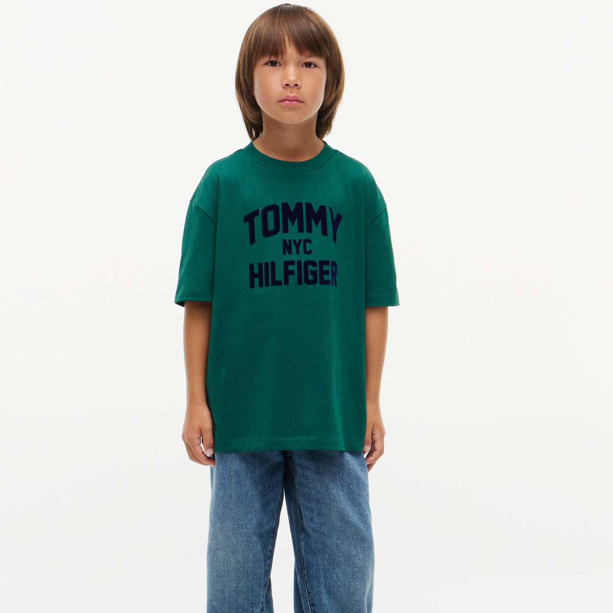 Tommy Hilfiger Boys Green T-Shirt - back view