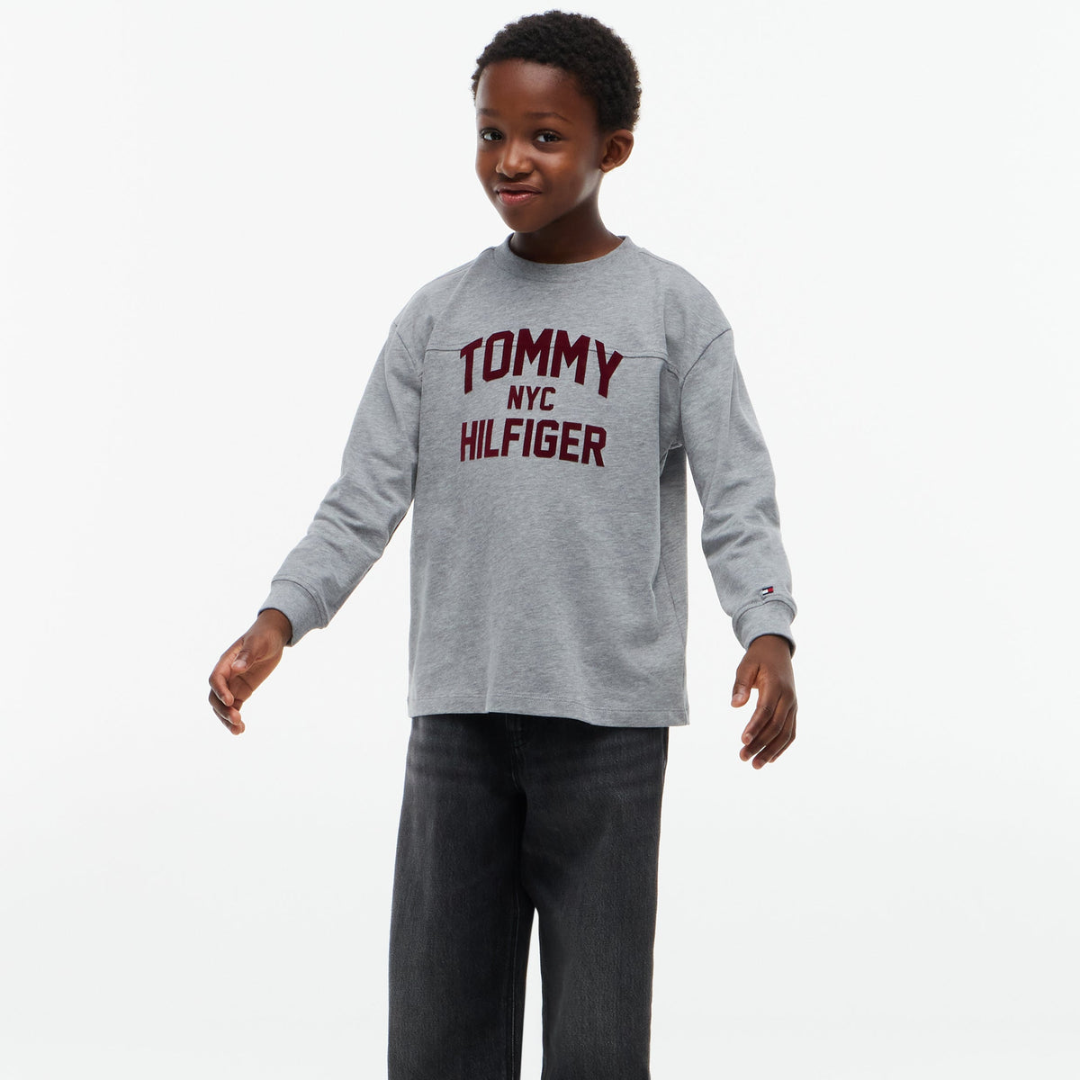 Tommy Hilfiger Boys Grey Sweatshirt - back view