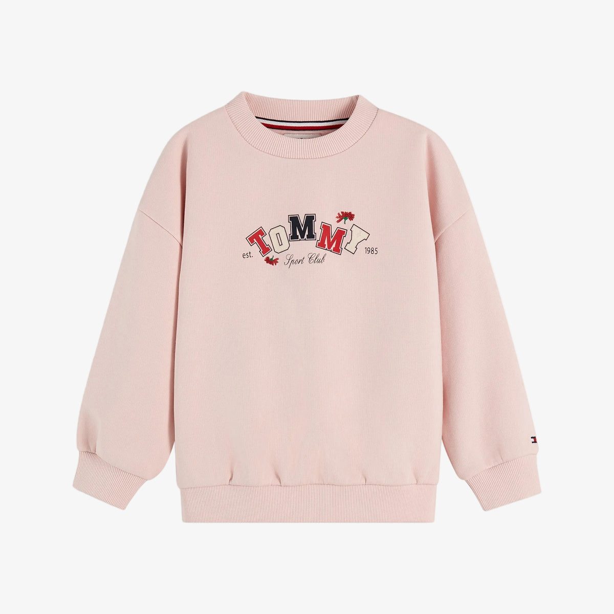 Tommy Hilfiger Baby Girls Pink Crewneck Sweatshirt - front view