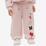 Tommy Hilfiger Baby Girls Pink Sweatpants - logo detail view