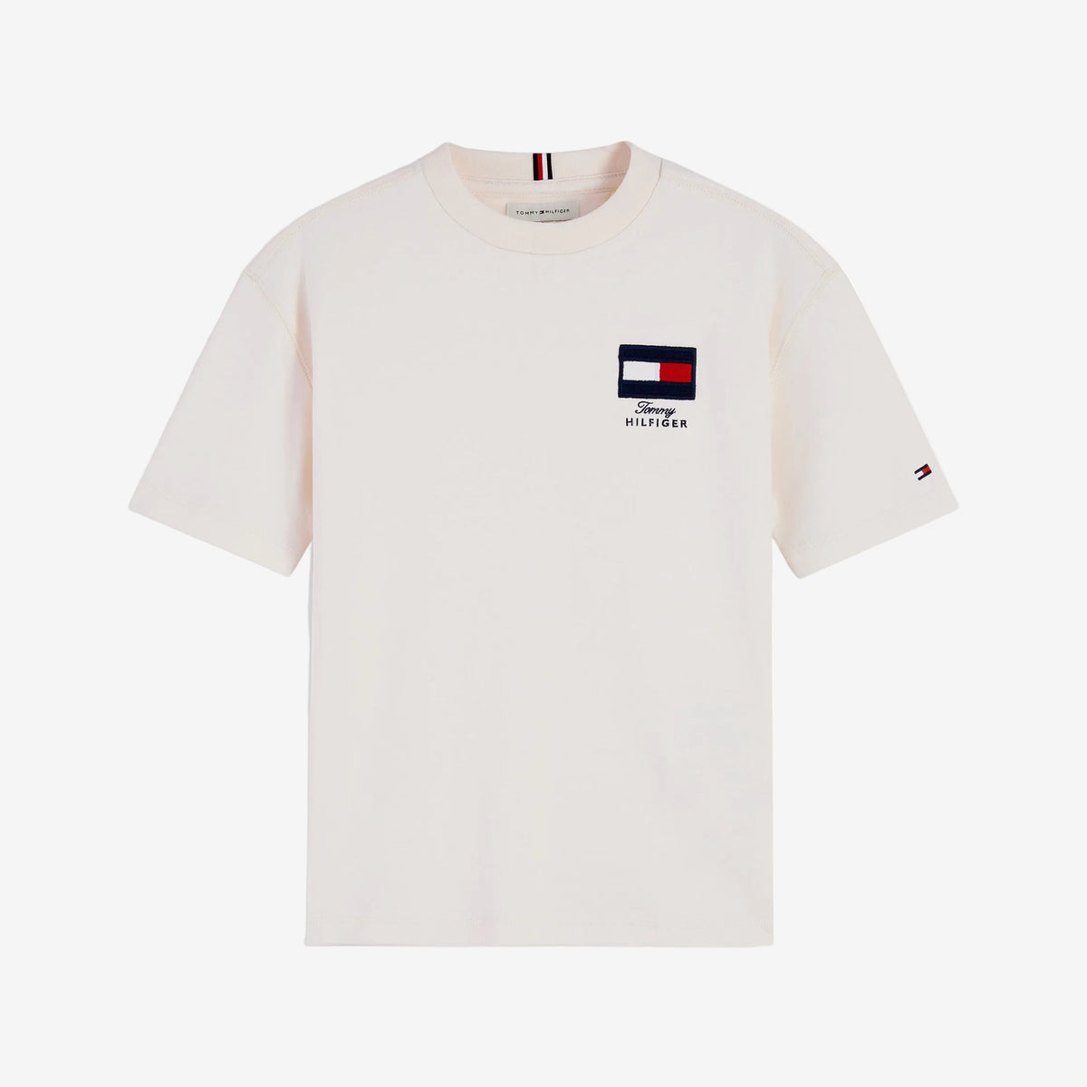 Tommy Hilfiger Boys Ivory Graphic T-Shirt - front view