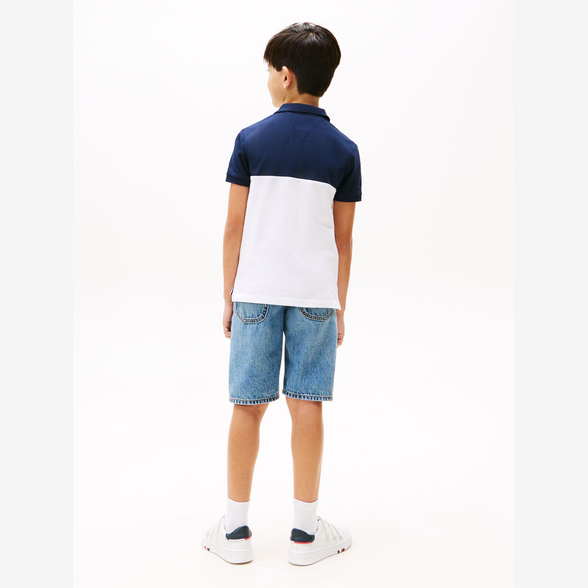 Tommy Hilfiger Colourblock Polo Navy/White | Casa Childrenswear