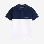 Colourblock Polo Navy/White
