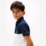 Tommy Hilfiger Colourblock Polo Navy/White | Casa Childrenswear