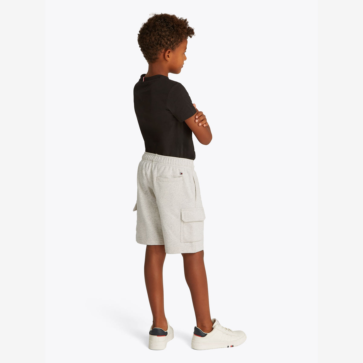 Tommy Hilfiger Cargo Sweatshort White Heather | Casa Childrenswear