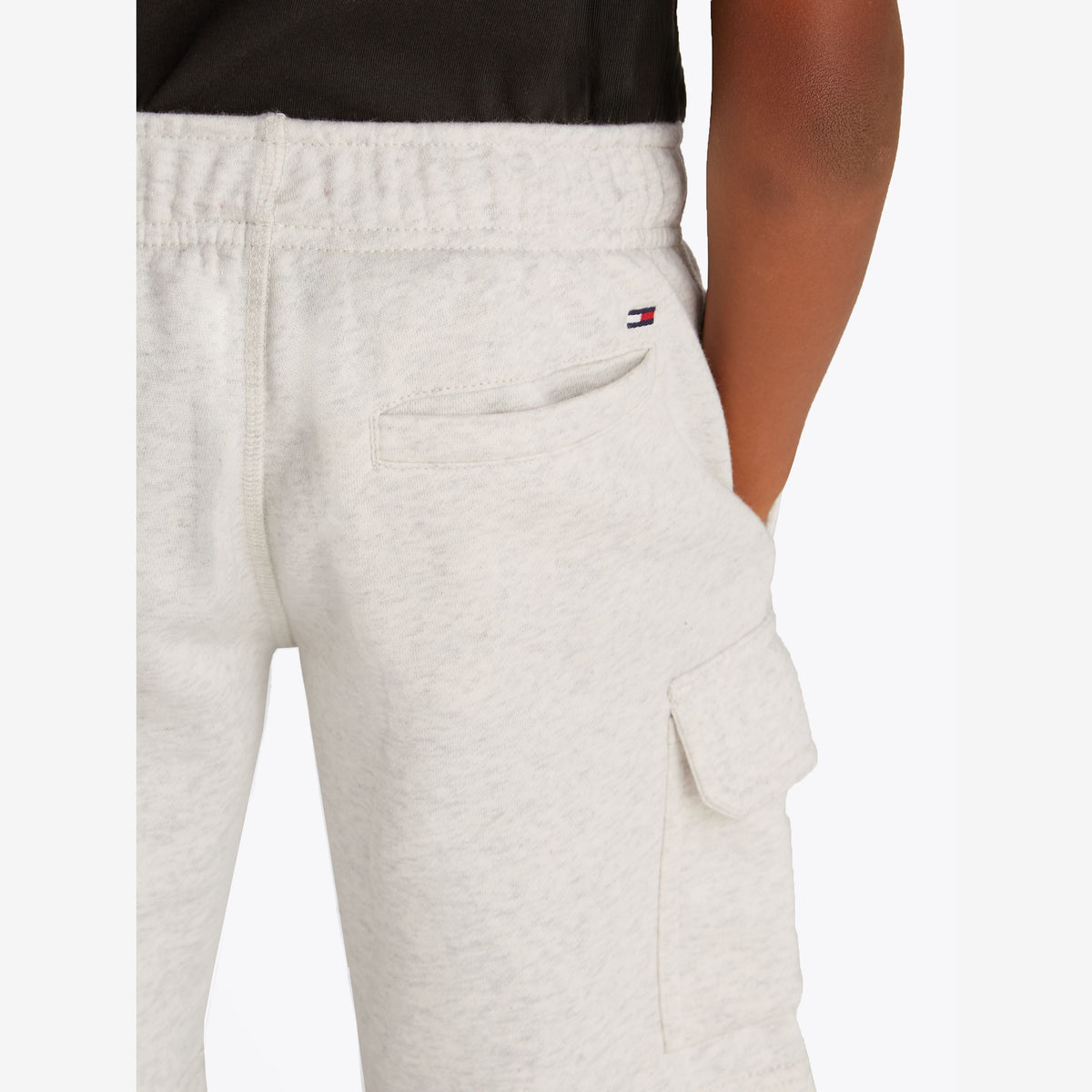 Tommy Hilfiger Cargo Sweatshort White Heather | Casa Childrenswear