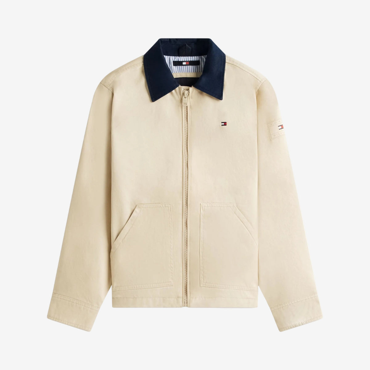 Tommy Hilfiger Boys Beige Cotton Jacket | Casa Childrenswear