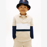 Tommy Hilfiger Boys Beige Colour Block Polo | Casa Childrenswear