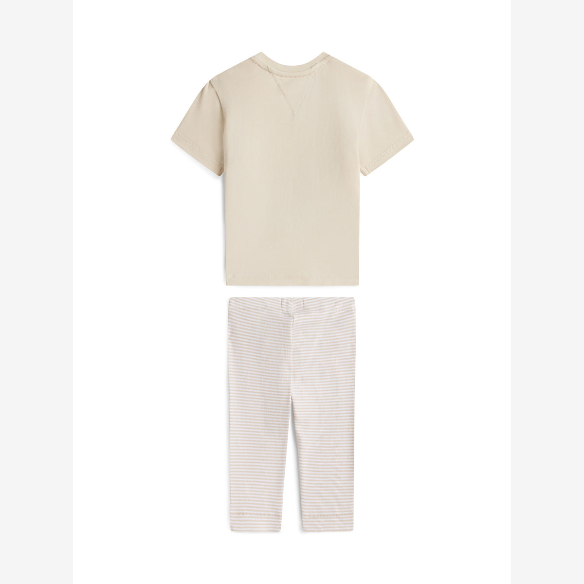 Tommy Hilfiger Baby Beige T-Shirt & Bottoms Set | Casa Childrenswear