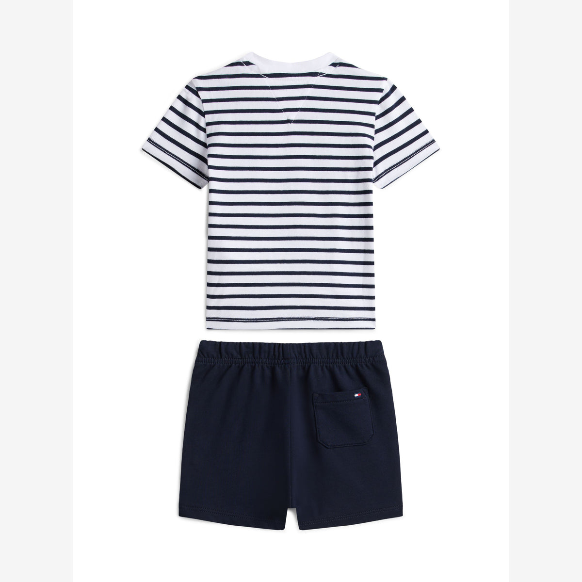 Tommy Hilfiger Baby Boys Navy Striped T-Shirt and Short Set | Casa Childrenswear