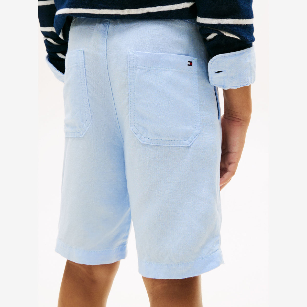 Tommy Hilfiger Boys Blue Linen Blend Short | Casa Childrenswear