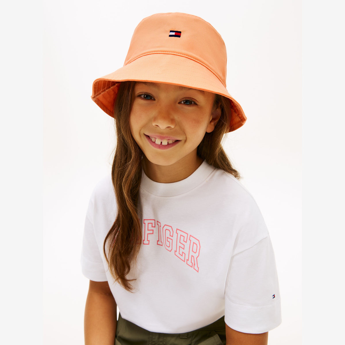 Tommy Hilfiger Orange Small Flag Bucket Hat | Casa Childrenswear