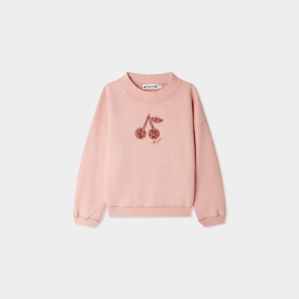 Bonpoint Pink Cherry Logo Sweatshirt | Casa Childrenswear