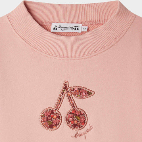 Bonpoint Pink Cherry Logo Sweatshirt | Casa Childrenswear