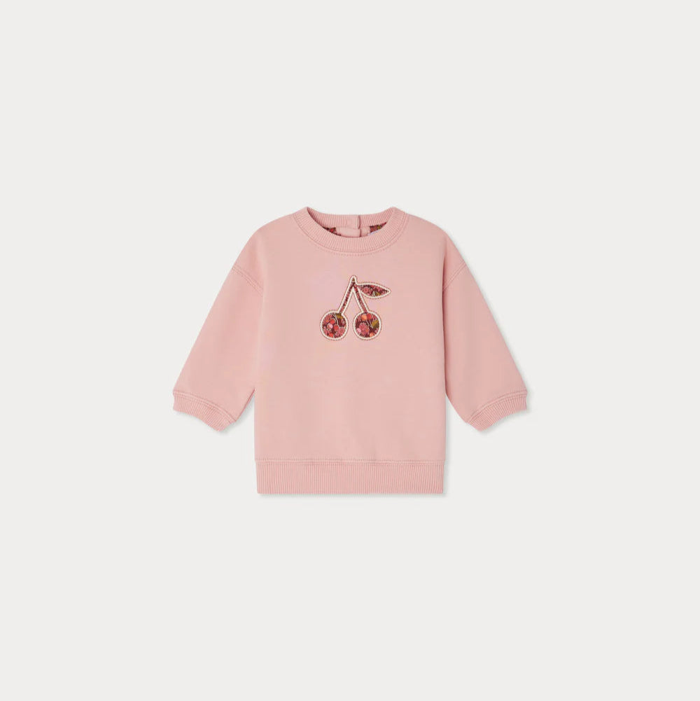 Bonpoint Baby Girls Cherry Logo Sweater | Casa Childrenswear