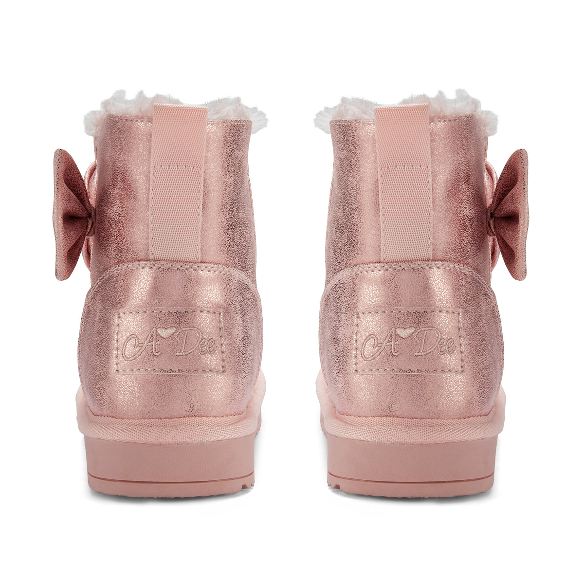 A Dee Bowtiful Pink Faux Suede Boot | Casa Childrenswear