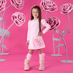 A Dee Alyssa Pink Fur Handbag Dress | Casa Childrenswear