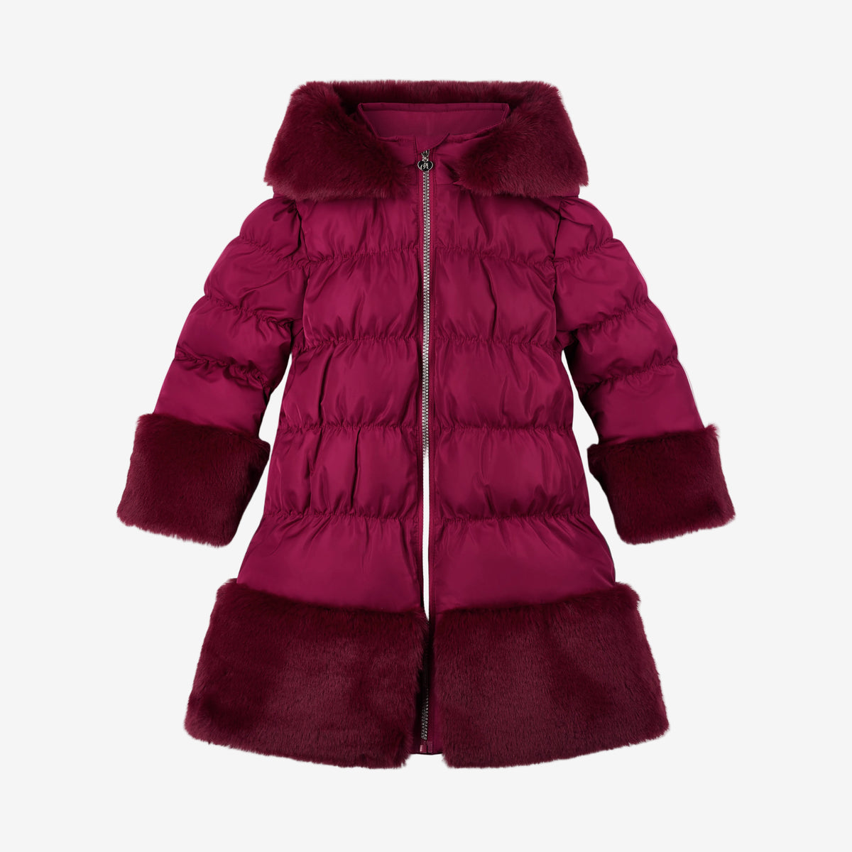 A Dee Aurora Cherry Fur Trim Jacket | Casa Childrenswear