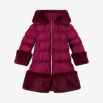 A Dee Aurora Cherry Fur Trim Jacket | Casa Childrenswear