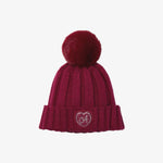 Bobbie Cherry Knitted Pom Pom Hat