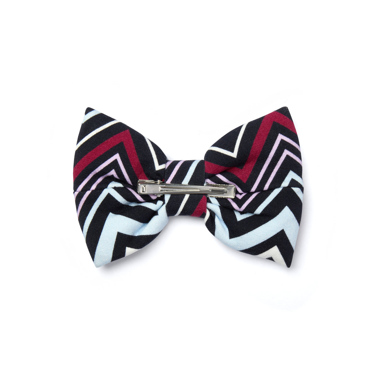 A Dee Brianna Navy Chevron Print Bow Hairclip | Casa Childrenswear