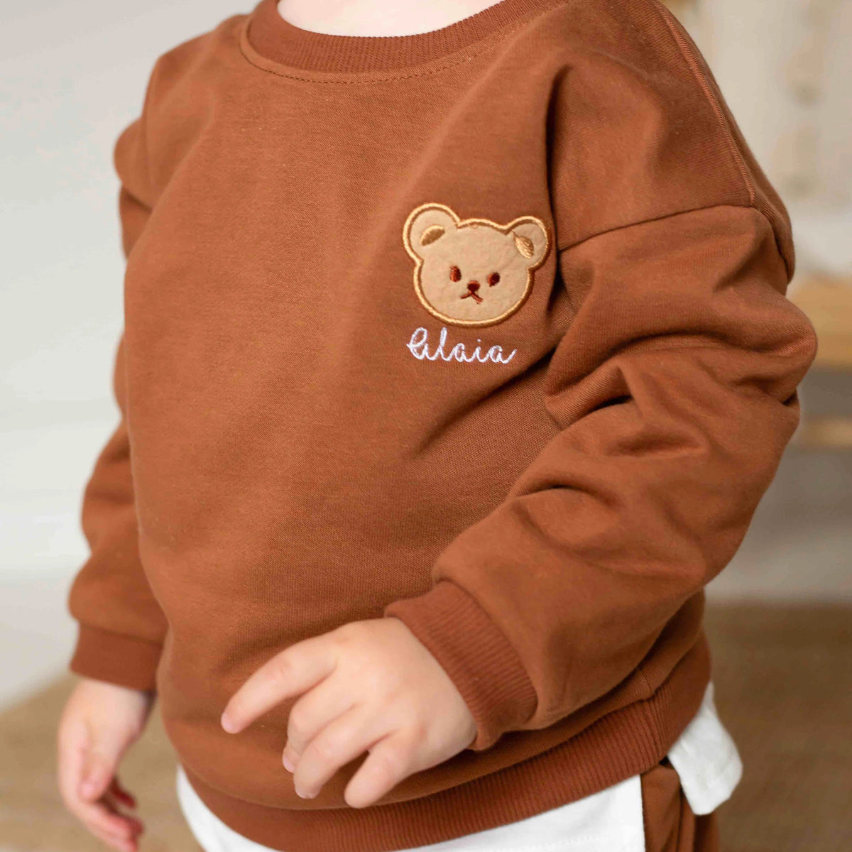 Cozy Crew Club Bear Maroon Colour Tracksuit | Casa Childrenswear