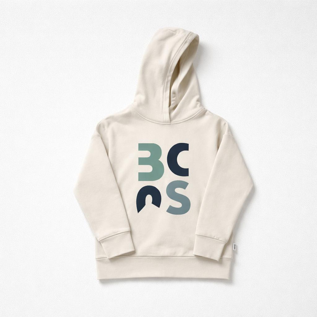 Boss Boys Sand Hoodie with Abstract Logo | Casa Childrenswear