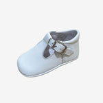 Andanines White Matt T-Bar Soft Sole | Casa Childrenswear
