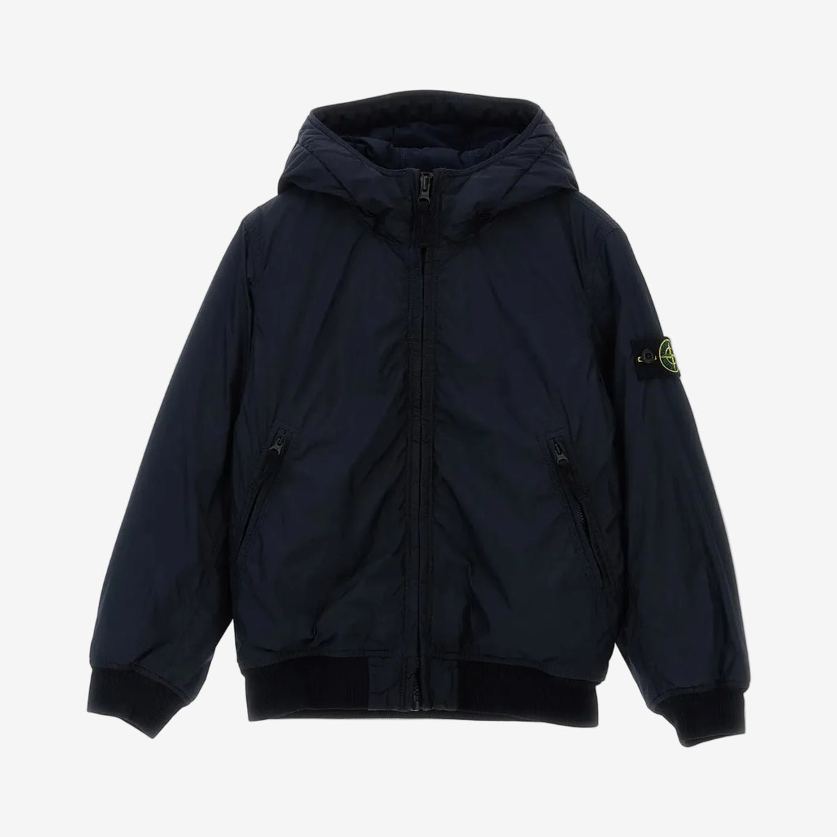 Stone Island Boys Navy Short Parka | Casa Childrenswear