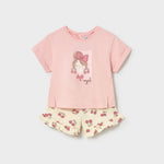 Mayoral Pink & Beige Short Set | Casa Childrenswear