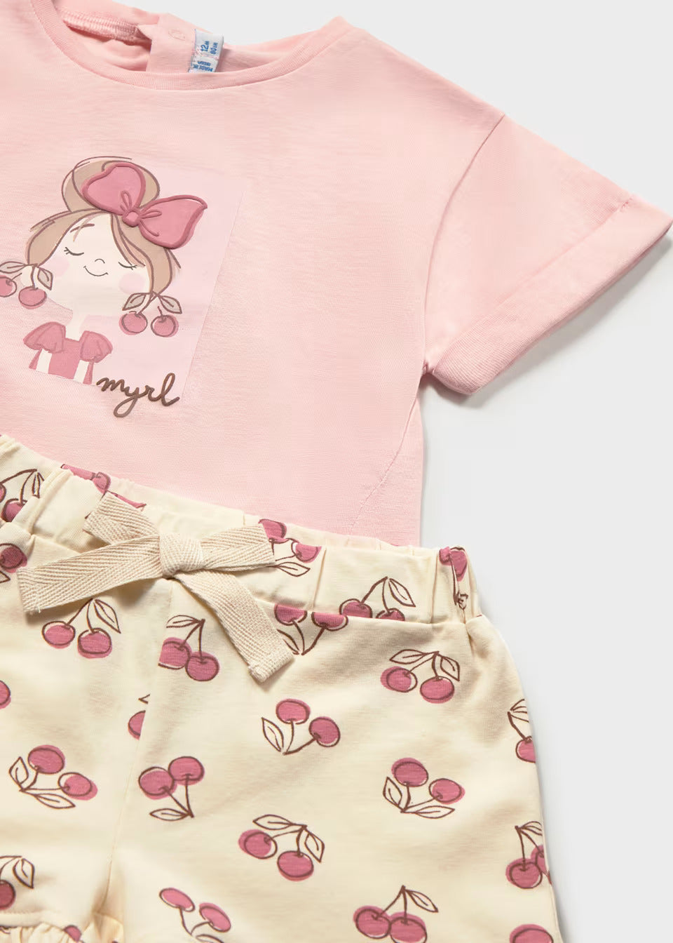 Mayoral Pink & Beige Short Set | Casa Childrenswear