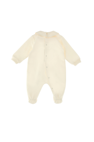Moschino Baby Ivory Teddy Logo Babygrow | Casa Childrenswear