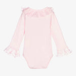 Caramelo Baby Girl Pink Frilliy Long Sleeved Romper | Casa Childrenswear