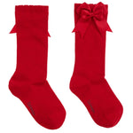 Classic Red Knee Sock with Bow
